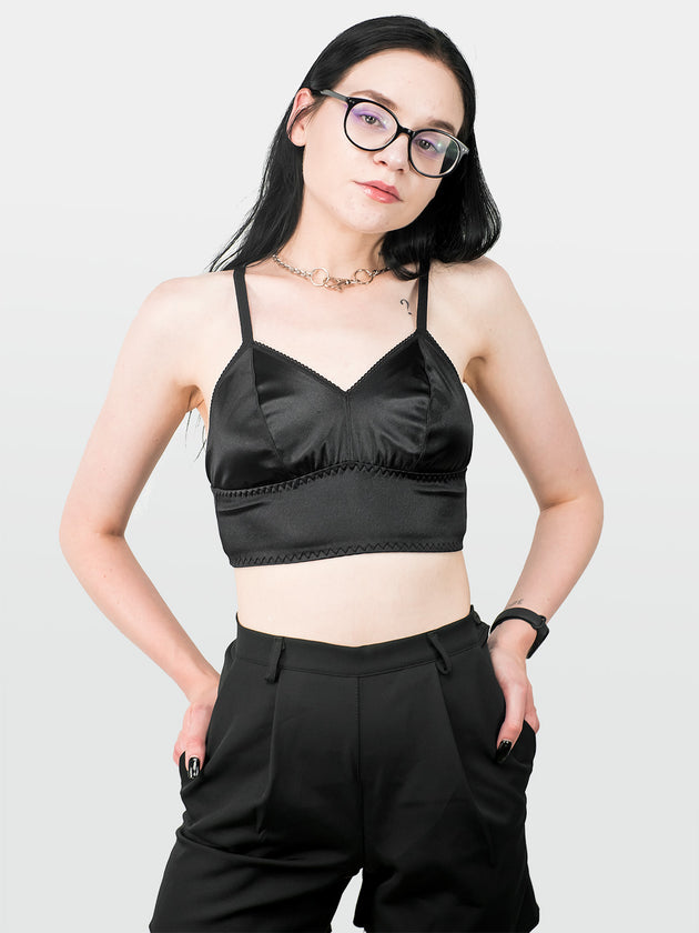 Bralet z satyny Obsidian