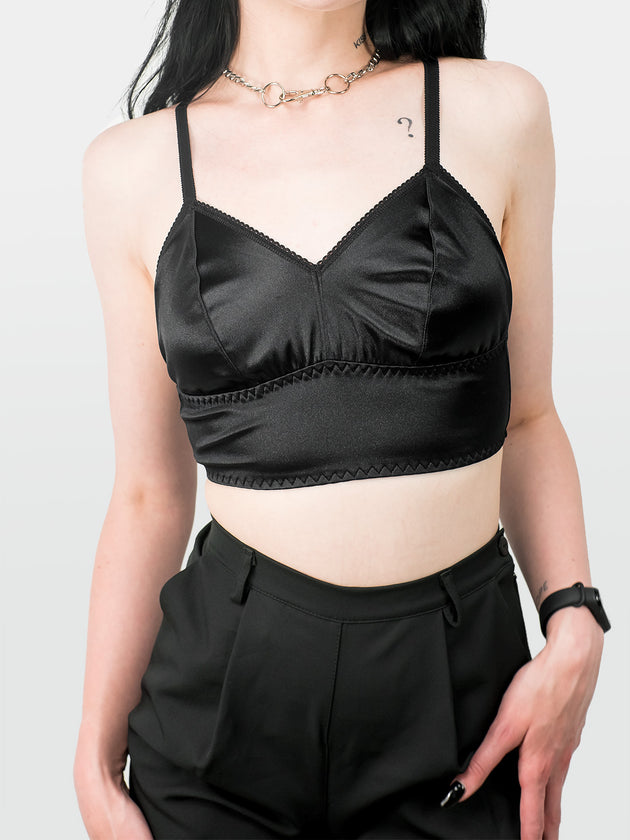 Bralet z satyny Obsidian